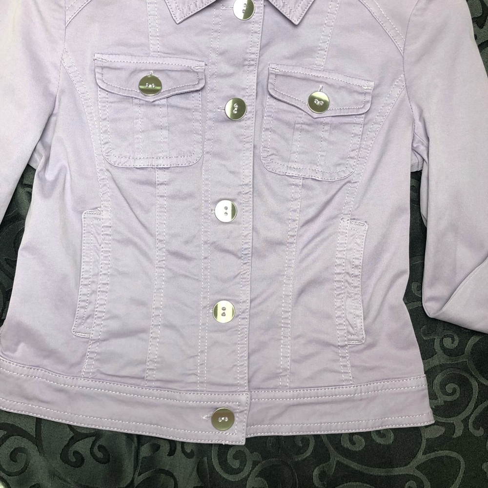 White House Black Market (WHBM) Light Weight Purple Jacket - Picture 6 of 10